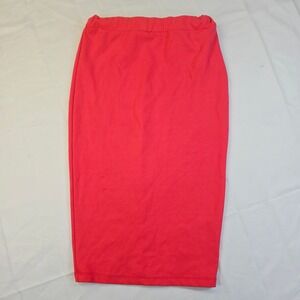 Goodtime Textured Knit Pencil Skirt Women's Medium Pink Elastic Waist Midi